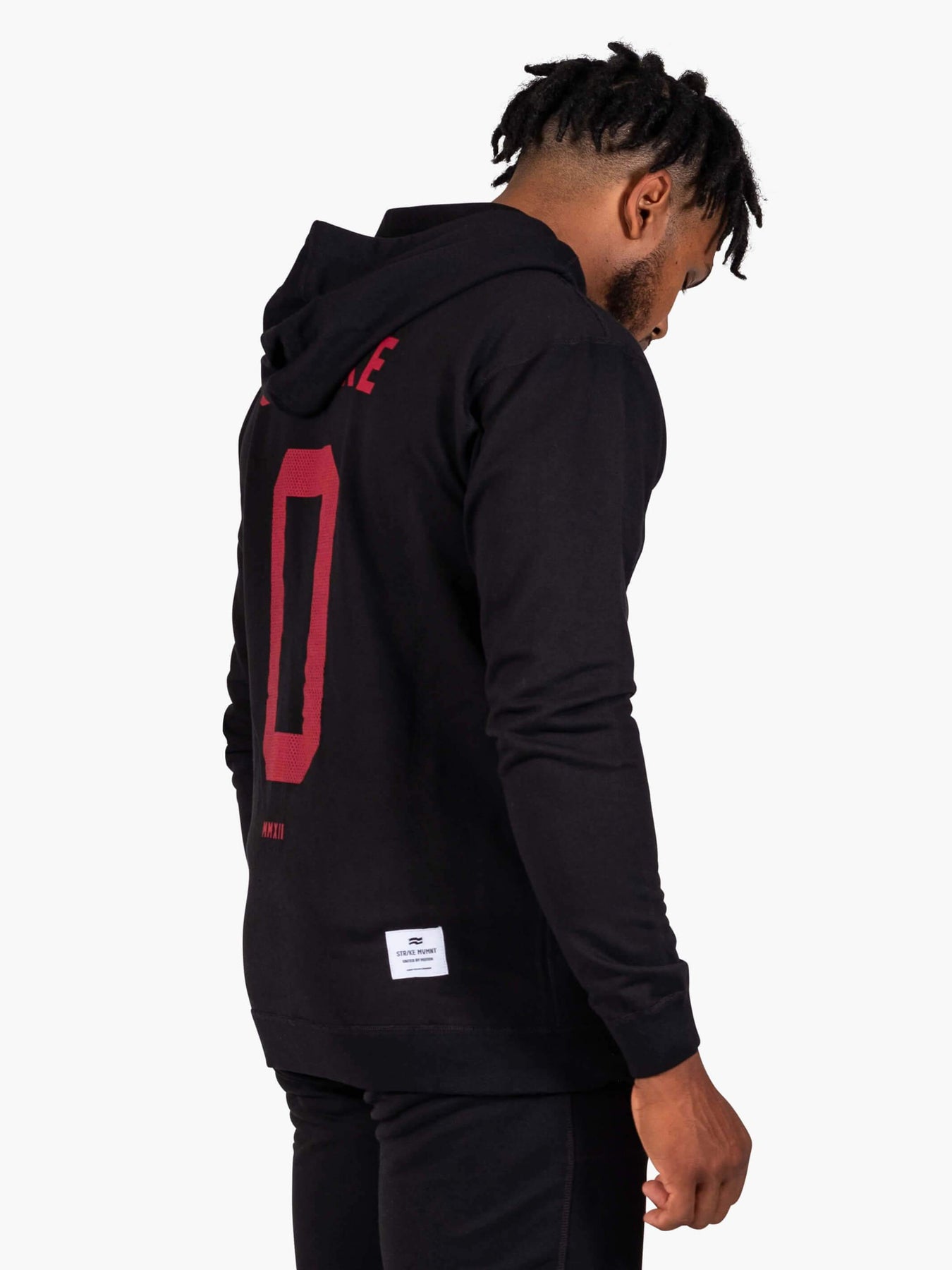 Men's Sweatshirt | Keeper Zip Hoodie | Black and Red Numeric – STR